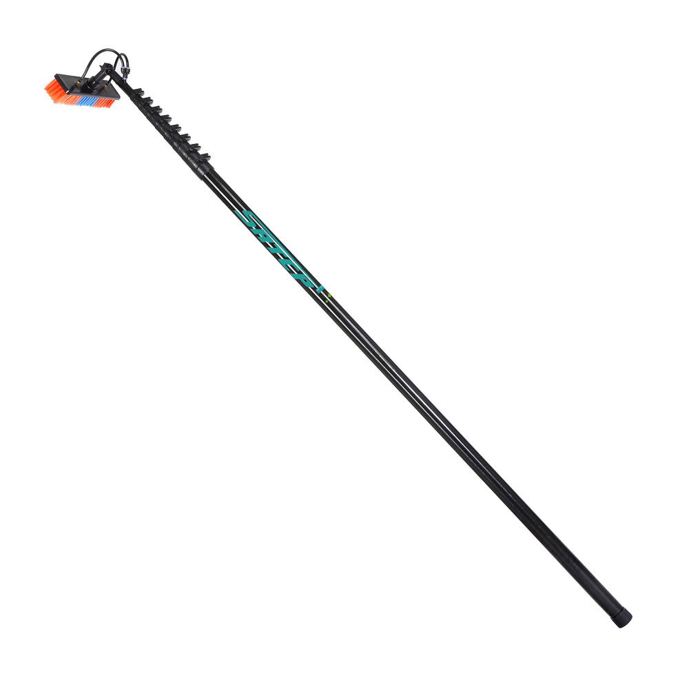 SRTCP 15.6M Carbon Fiber Extendable Roof Washing Pole | Roof Washing | Retractable Pole